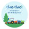 Cute boy's train birthday party stickers