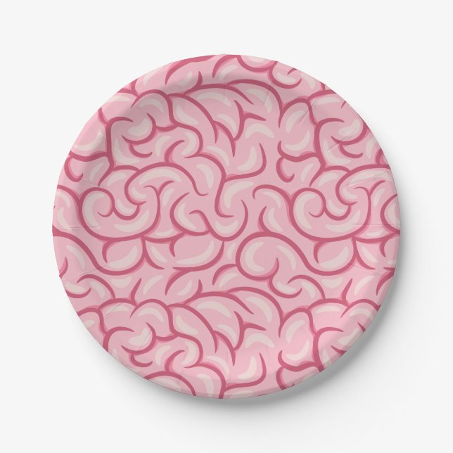 Cute Brain Paper Plate (Front)
