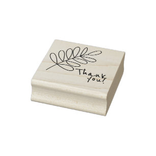 Cute Branch Illustration Rubber Stamp