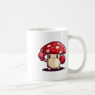 Cute Brave Mushroom With Boxing Gloves For Fungus Coffee Mug
