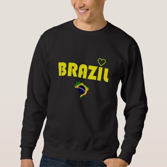 Cute Brazil Heart National South Latin America Wom Sweatshirt (Front)