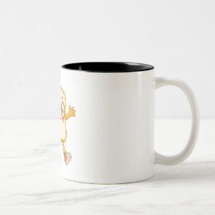 Cute Bread Cartoon Jumping Character Coffee Mug