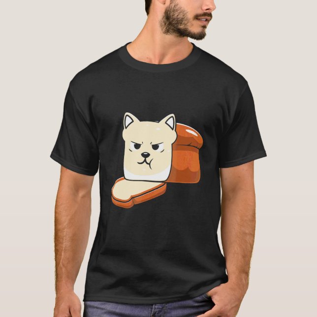 Cute Bread Cat Halloween T-Shirt (Front)