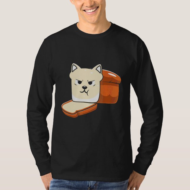 Cute Bread Cat Halloween T-Shirt (Front)