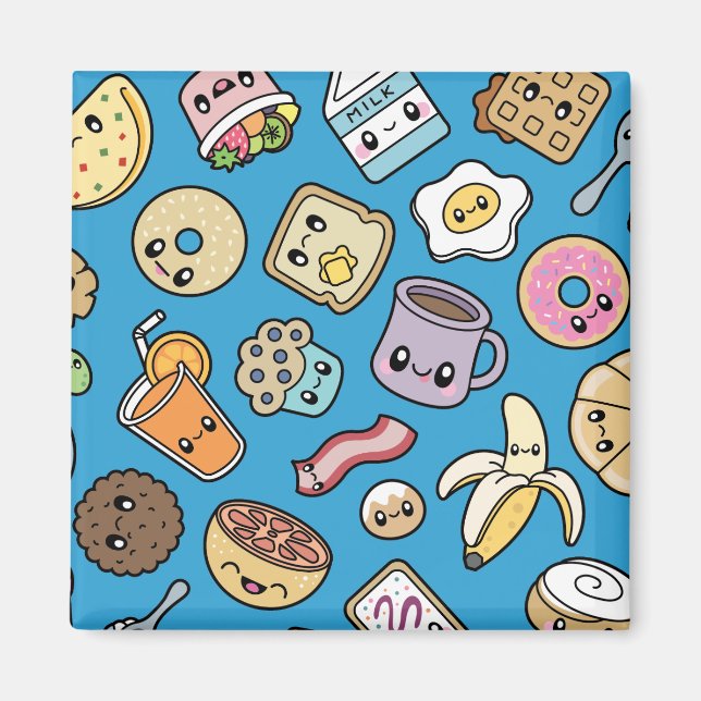 Cute Breakfast Food Magnet (Front)
