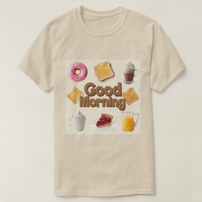Cute Breakfast Good Morning  T-Shirt (Design Front)