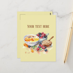 Cute Breakfast lovers add text Postcard