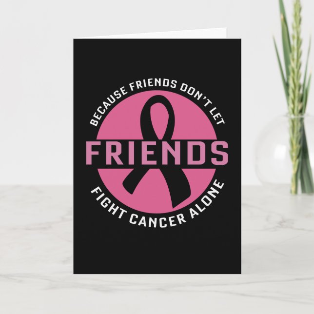 Cute Breast Cancer Awareness Friends Support Unity Card (Front)