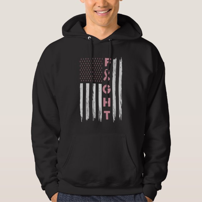 Cute Breast Cancer Awareness Friends Unity Fight Hoodie (Front)