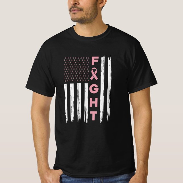 Cute Breast Cancer Awareness Friends Unity Fight T-Shirt (Front)
