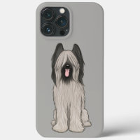 Cute Briard Cartoon Dog