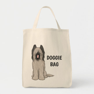 Cute Briard Cartoon Dog Custom Doggie Tote Bag