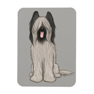 Cute Briard Cartoon Dog Magnet