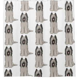 Cute Briards Pattern Shower Curtain