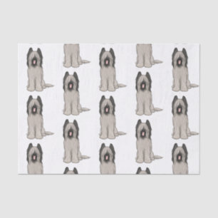 Cute Briards Pattern Tissue Paper