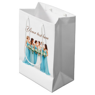 Cute Bridal Party Bride customisable Medium Gift Bag