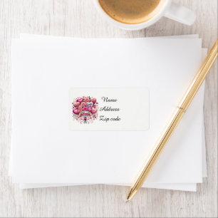 Cute Bridal Shower Balloons flowers Label