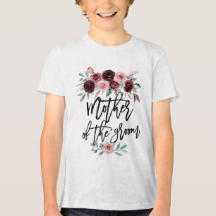 Cute Bridal Shower Wedding Flower Design Mother Of Tri-Blend Shirt