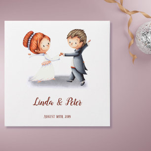 Cute Bride Groom Wedding CD Music Favour Envelope