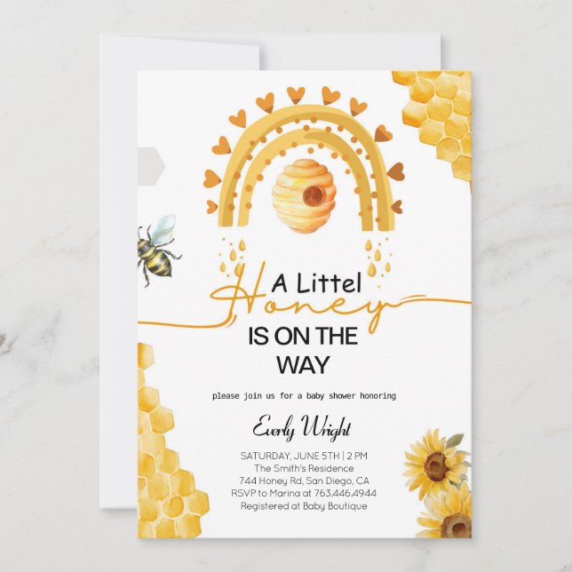 Cute Bride to Bee Bridal Shower Invitation (Front)