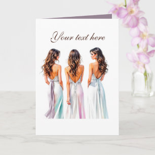 Cute Brides Maids customisable Card