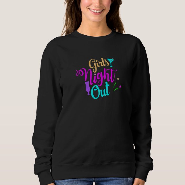 Cute Bridesmaid Bachelorette Party Bride Girls Nig Sweatshirt (Front)