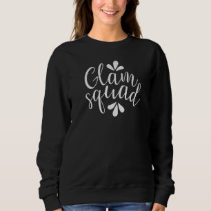 Cute Bridesmaid Bachelorette Party Bride Glam Squa Sweatshirt