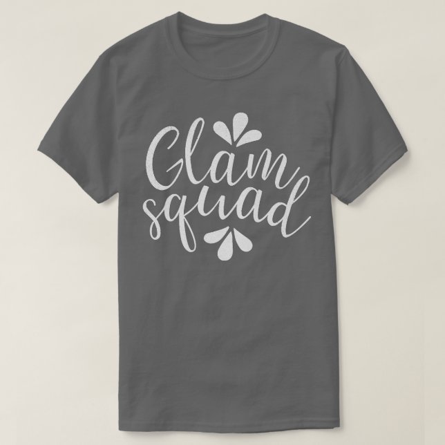 Cute Bridesmaid Bachelorette Party Bride Glam Squa T-Shirt (Design Front)