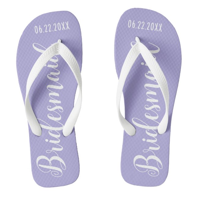 Cute Bridesmaid Lavender Purple Jandals (Footbed)