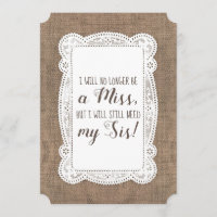 Cute Bridesmaid / Maid of Honour Proposal
