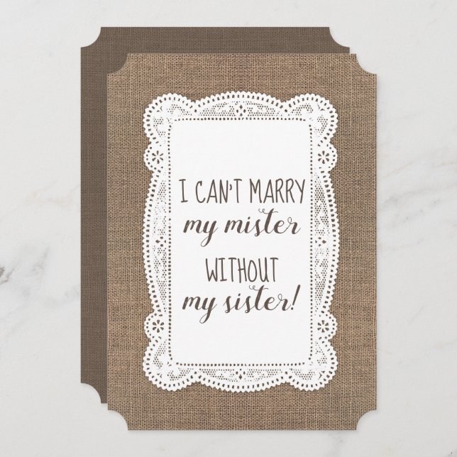 Cute Bridesmaid / Maid of Honour Proposal Invitation (Front/Back)