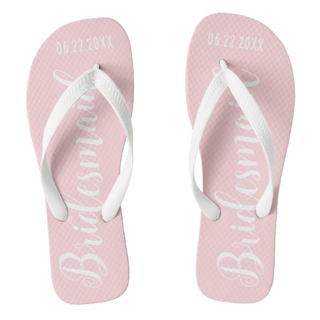 Cute Bridesmaid Pink Jandals (Footbed)