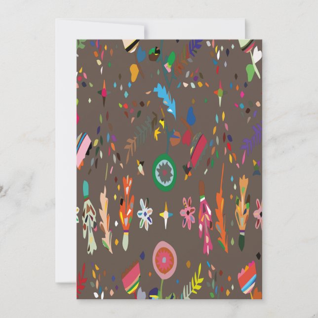 Cute Bright Colourful Floral Save The Date (Front)