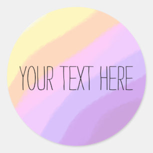 cute bright neon brushstrokes unicorn colours classic round sticker