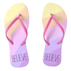 cute bright neon brushstrokes unicorn colours jandals