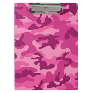 Cute Bright Pink Camo, Camouflage Clipboard