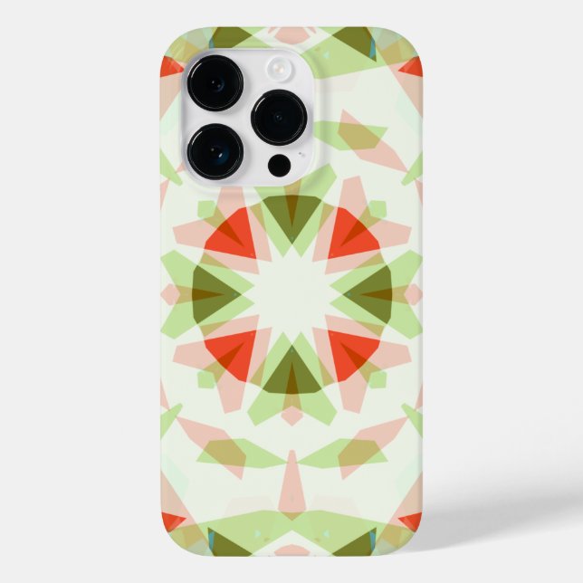 Cute Bright Red Pretty Green Magic Star Girl’s Case-Mate iPhone Case (Back)