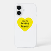 Cute Bright Yellow Heart Light of the World White