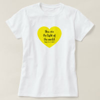 Cute Bright Yellow Heart Light of the World White