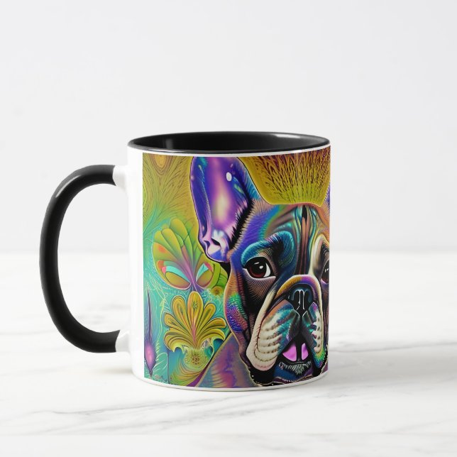 Cute Brindle French Bulldog Mug (Left)