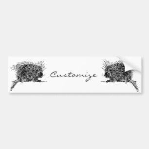 Cute Bristly Hedgehog Thunder_Cove Bumper Sticker