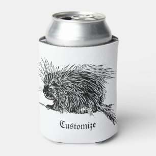 Cute Bristly Hedgehog Thunder_Cove Can Cooler