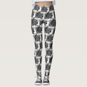 Cute Bristly Hedgehog Thunder_Cove Leggings