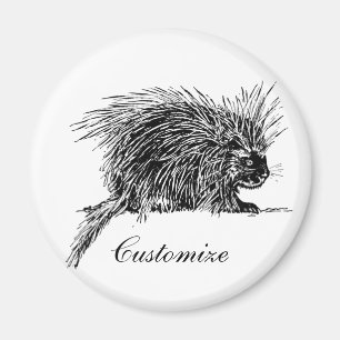 Cute Bristly Hedgehog Thunder_Cove Magnet