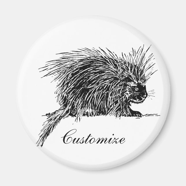 Cute Bristly Hedgehog Thunder_Cove Magnet (Front)