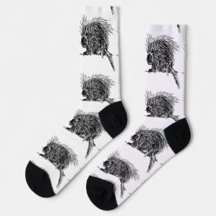Cute Bristly Hedgehog Thunder_Cove Socks