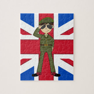 Cute British Army Soldier Jigsaw Puzzle