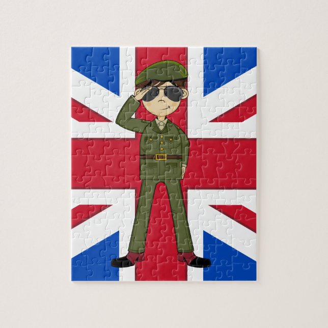 Cute British Army Soldier Jigsaw Puzzle (Vertical)