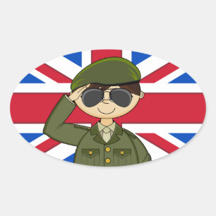 Cute British Army Soldier Sticker