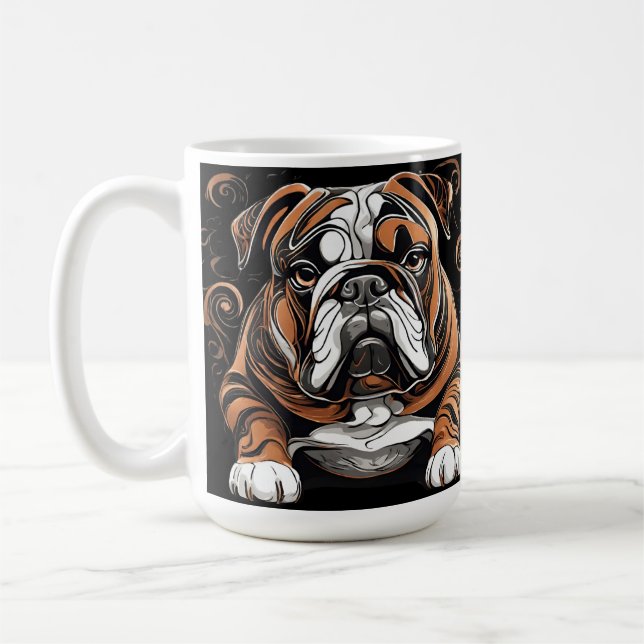 Cute British BullDog Coffee Mug (Left)